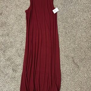 Target Sleeveless Maxi Dress in Deep Red
